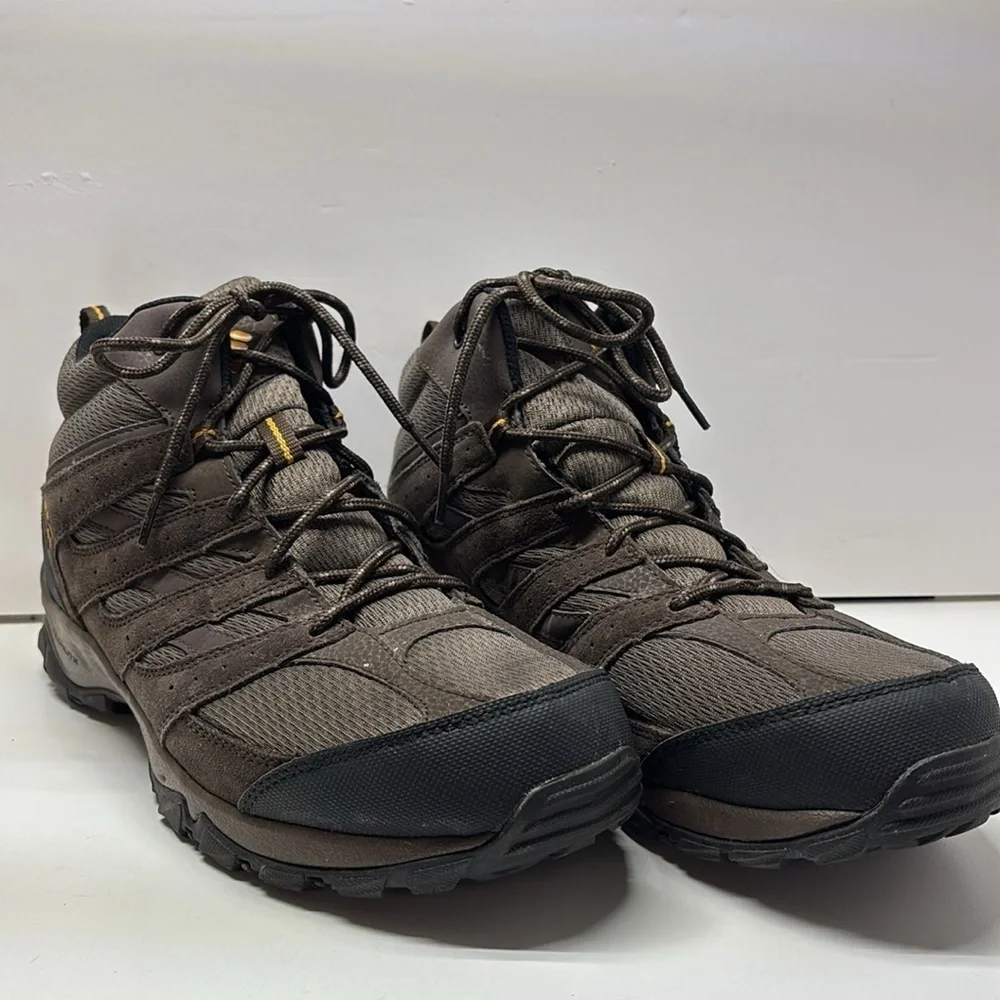 COLUMBIA PLAINS BUTTE MID WATERPROOF HIKING SHOES SIZE 14 EXCELLENT CONDITION
